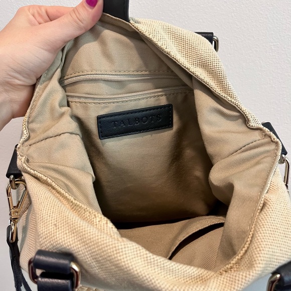 Talbots Bags Talbots Straw Canvas Crossbody Purse Poshmark